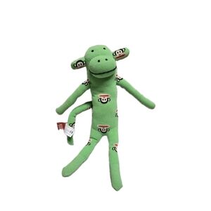 Paul Frank Authentic Sock Monkey Julius Plush Small Paul 2006 Stuffed Green 15”
